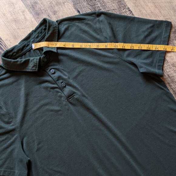 Lululemon Evolution Polo Shirt Green Medium Large - Picture 5 of 6